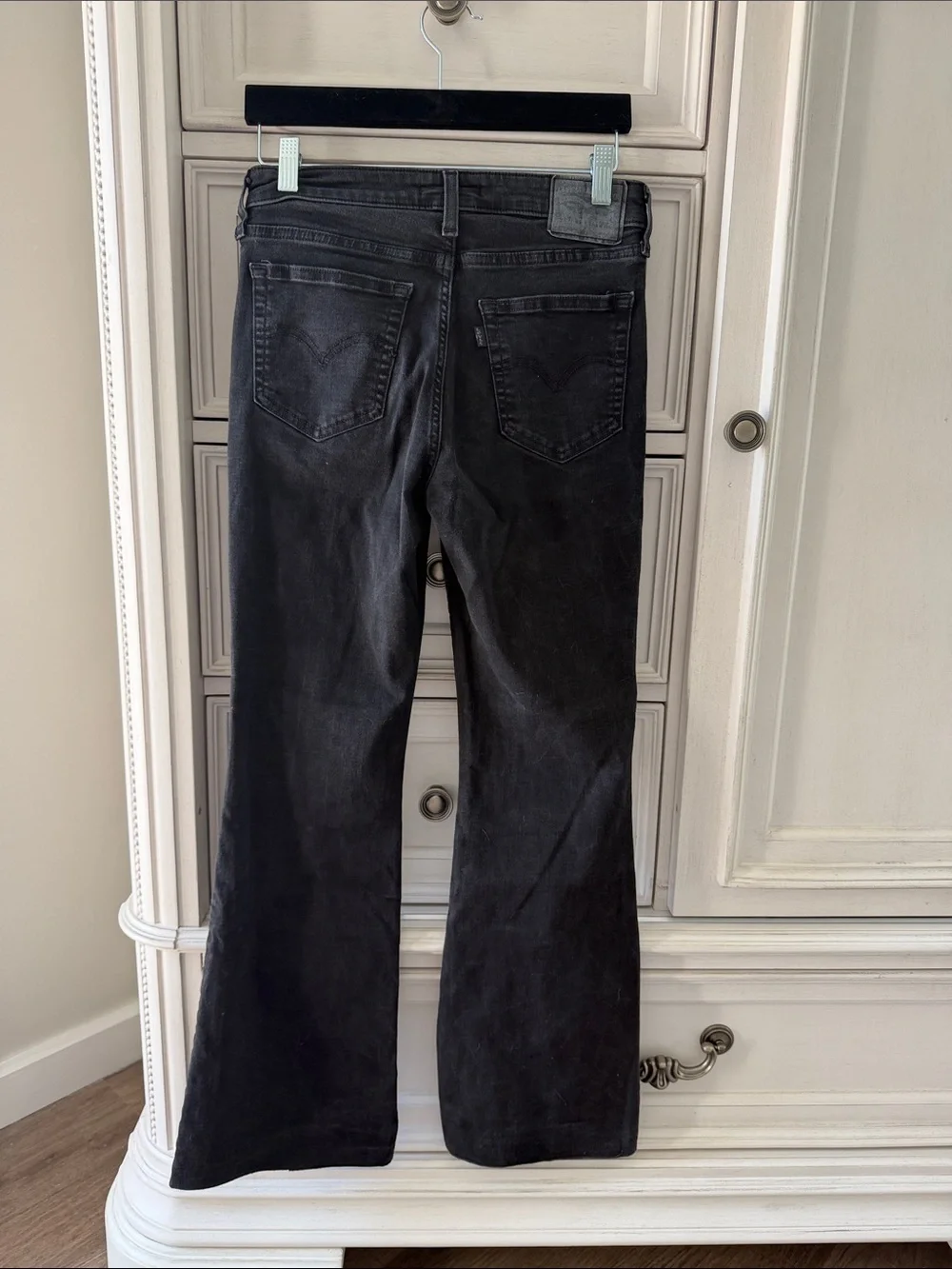 Levi's Black Flared Wide-Leg Jeans
